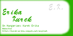 erika kurek business card